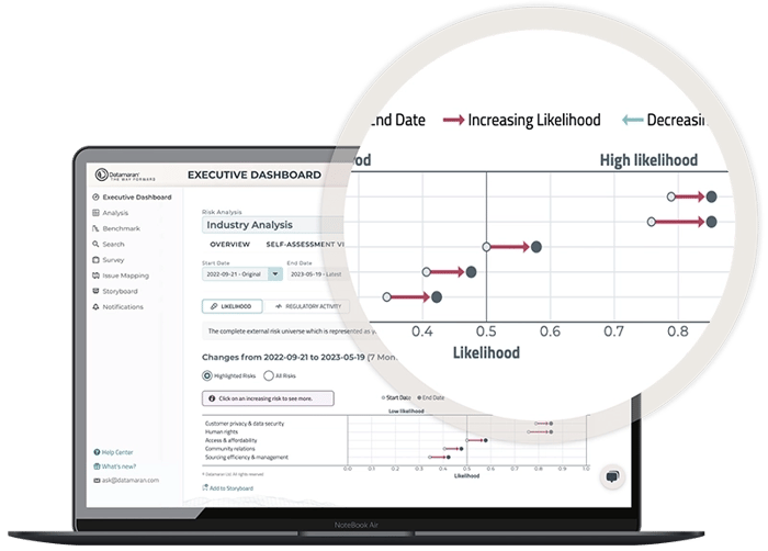 Datamaran executive dashboard monitoring